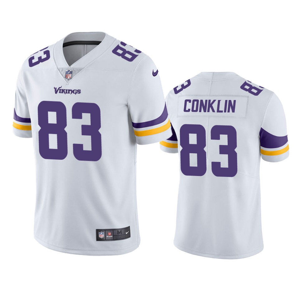 tyler conklin vikings white vapor jersey