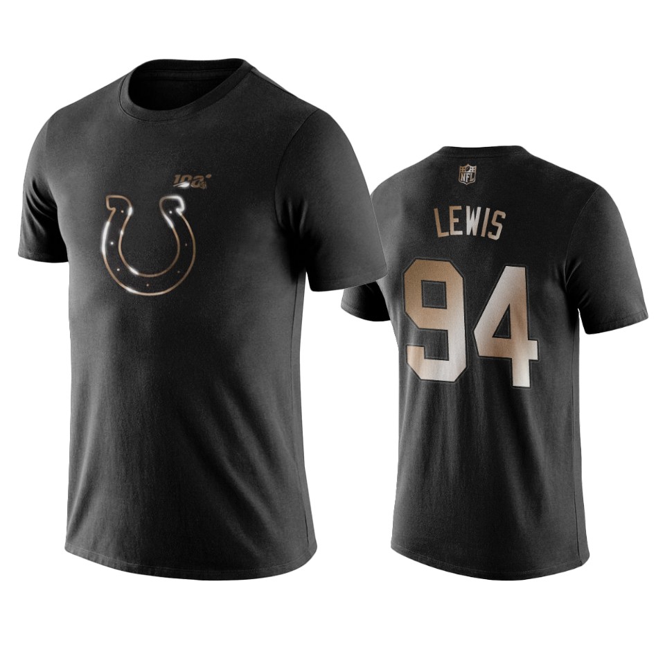 tyquan lewis colts black golden 100th season t shirt