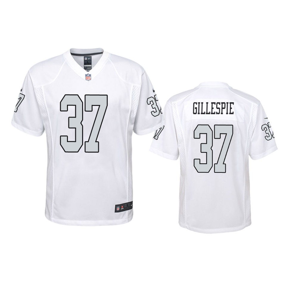 tyree gillespie raiders white color rush game jersey