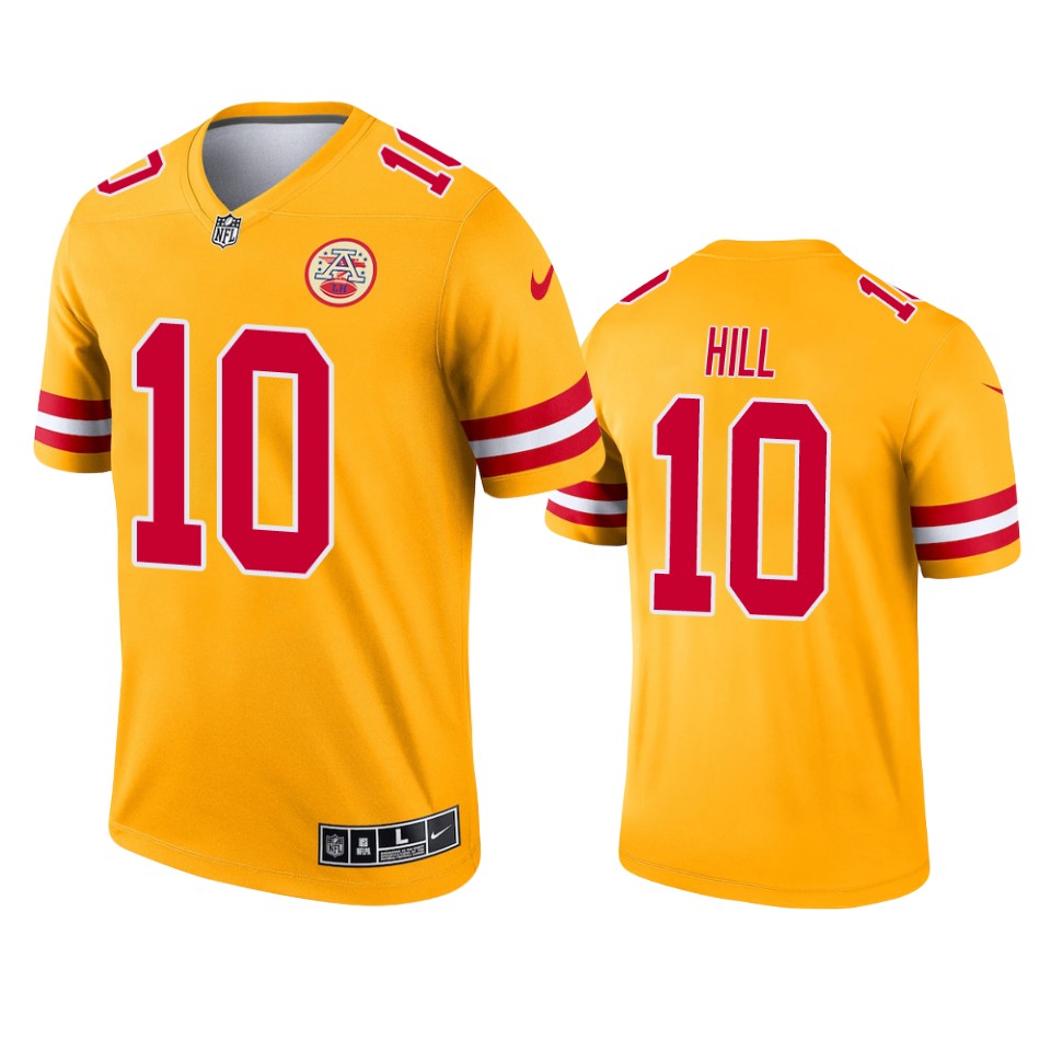 tyreek hill chiefs 2021 inverted legend yellow jersey