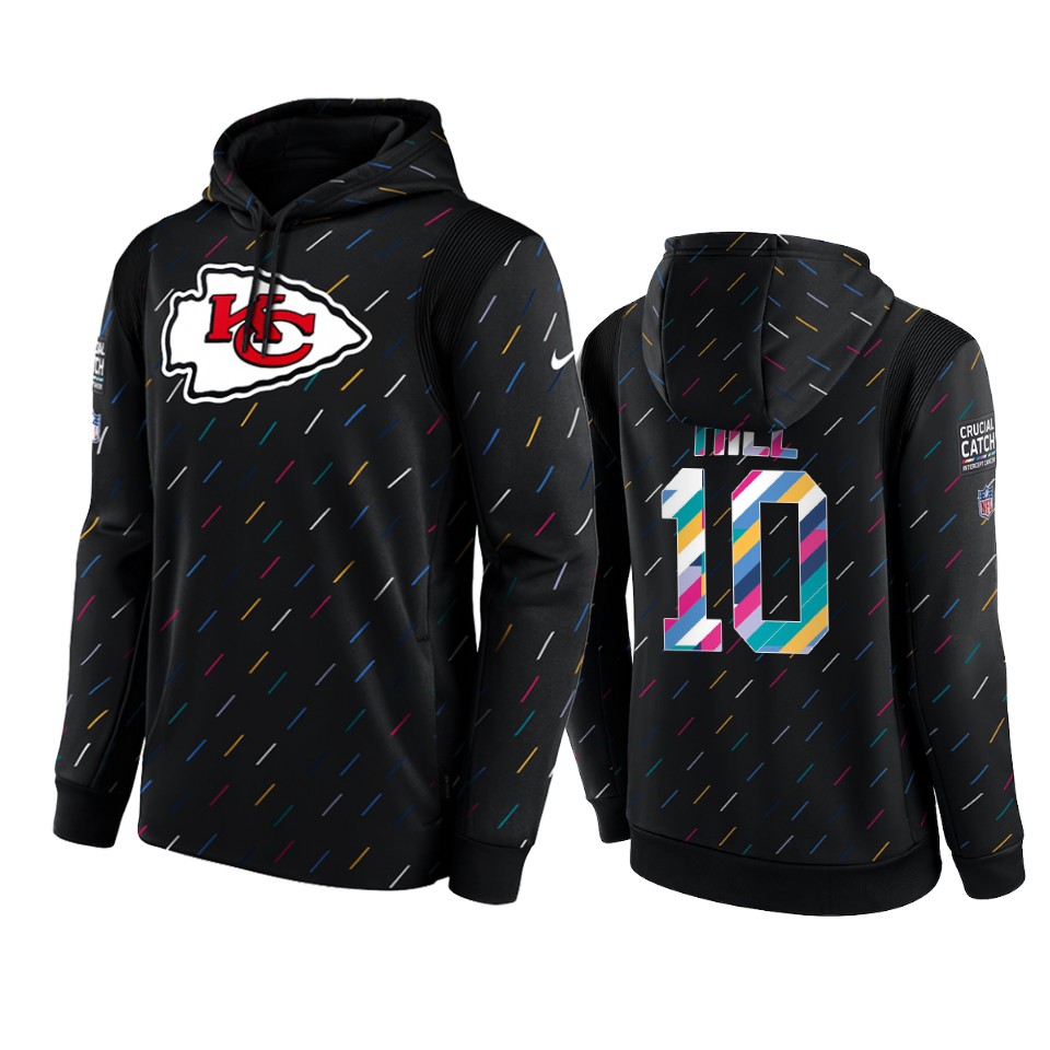 tyreek hill chiefs charcoal 2021 nfl crucial catch hoodie