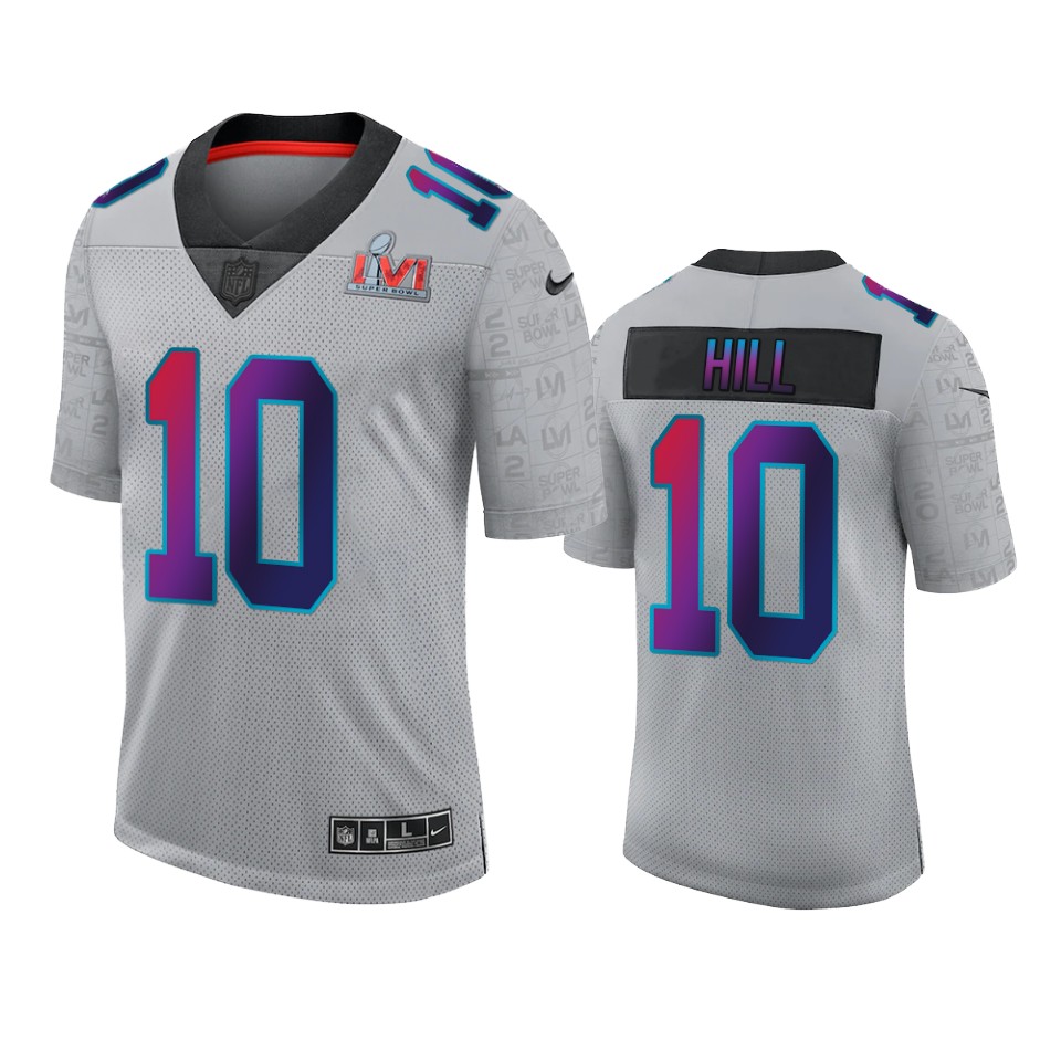 tyreek hill chiefs gray super bowl lvi limited jersey