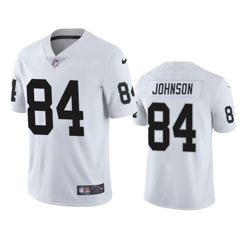 tyron johnson raiders jersey white vapor limited