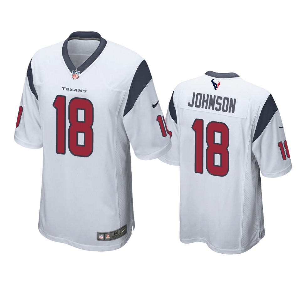 tyron johnson texans white game jersey