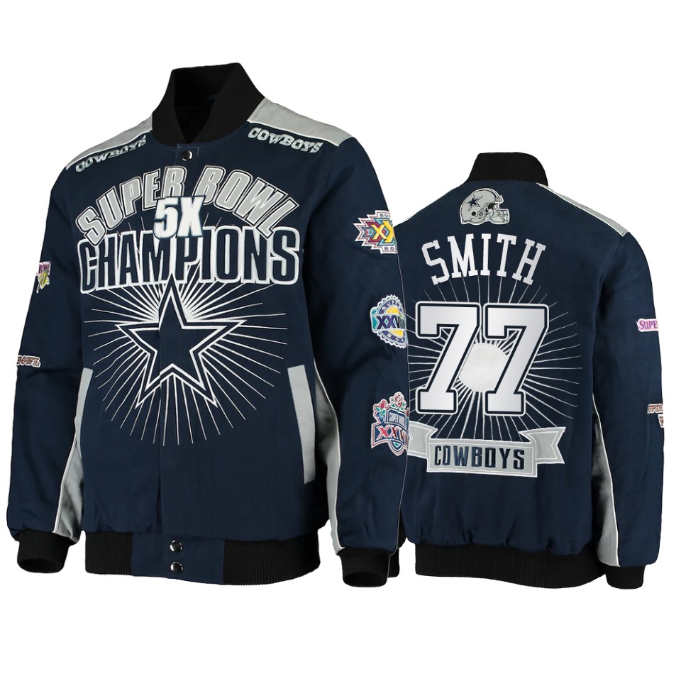 tyron smith cowboys navy super bowl champions extreme triumph commemorative jacket