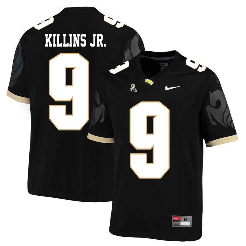 ucf knights black adrian killins jr. college football player jersey