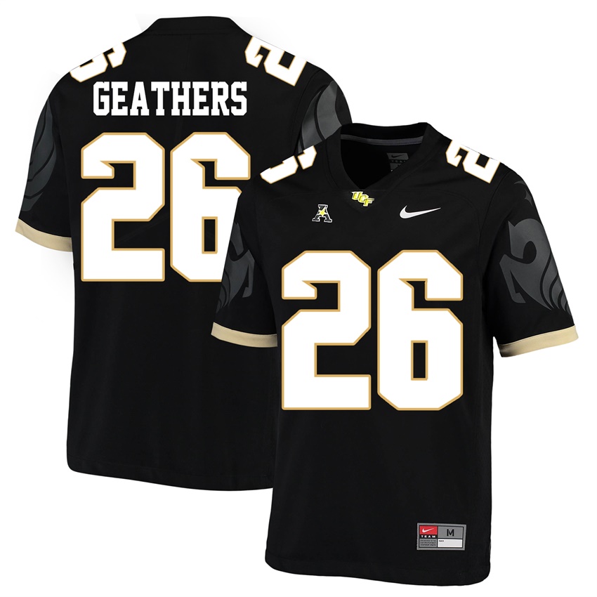 ucf knights black clayton geathers college football player jersey