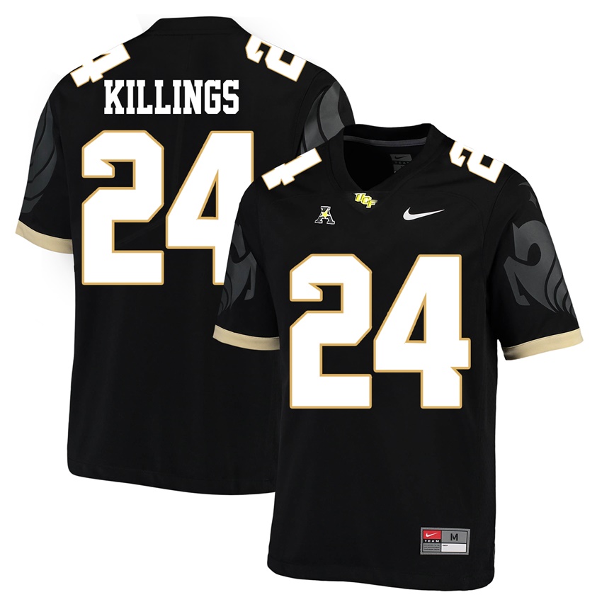 ucf knights black d.j. killings college football player jersey