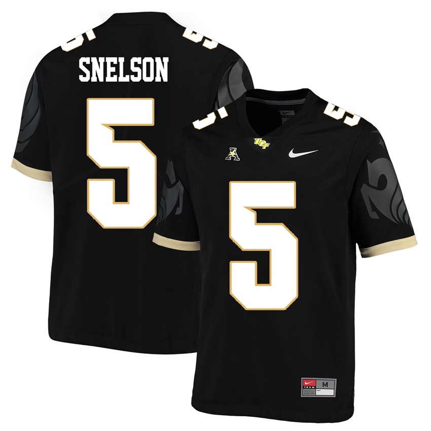 ucf knights black dredrick snelson college football player jersey