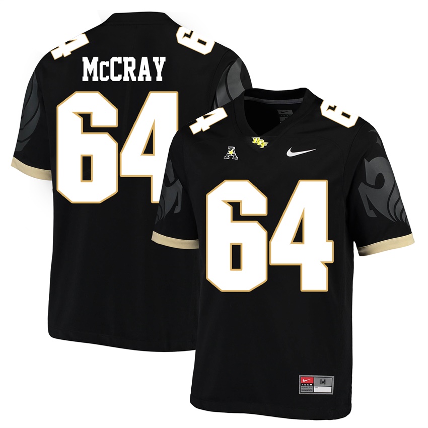 ucf knights black justin mccray college football player jersey