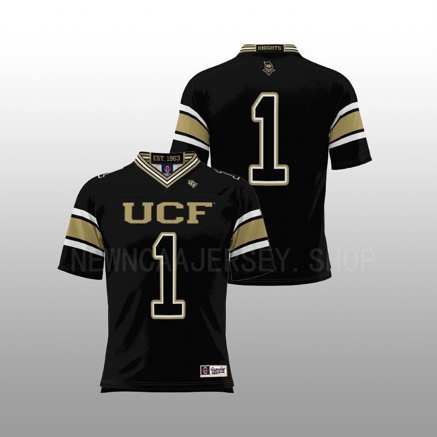 ucf knights black prosphere endzone football men jersey