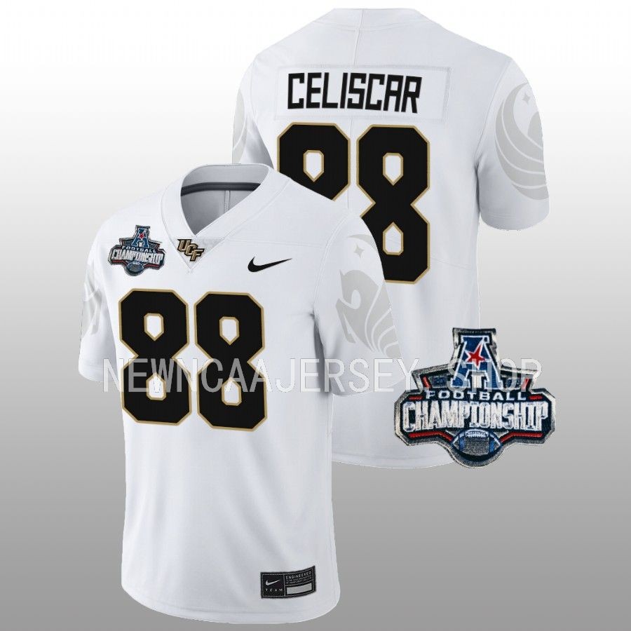 ucf knights josh celiscar white 2022 american championship football jersey