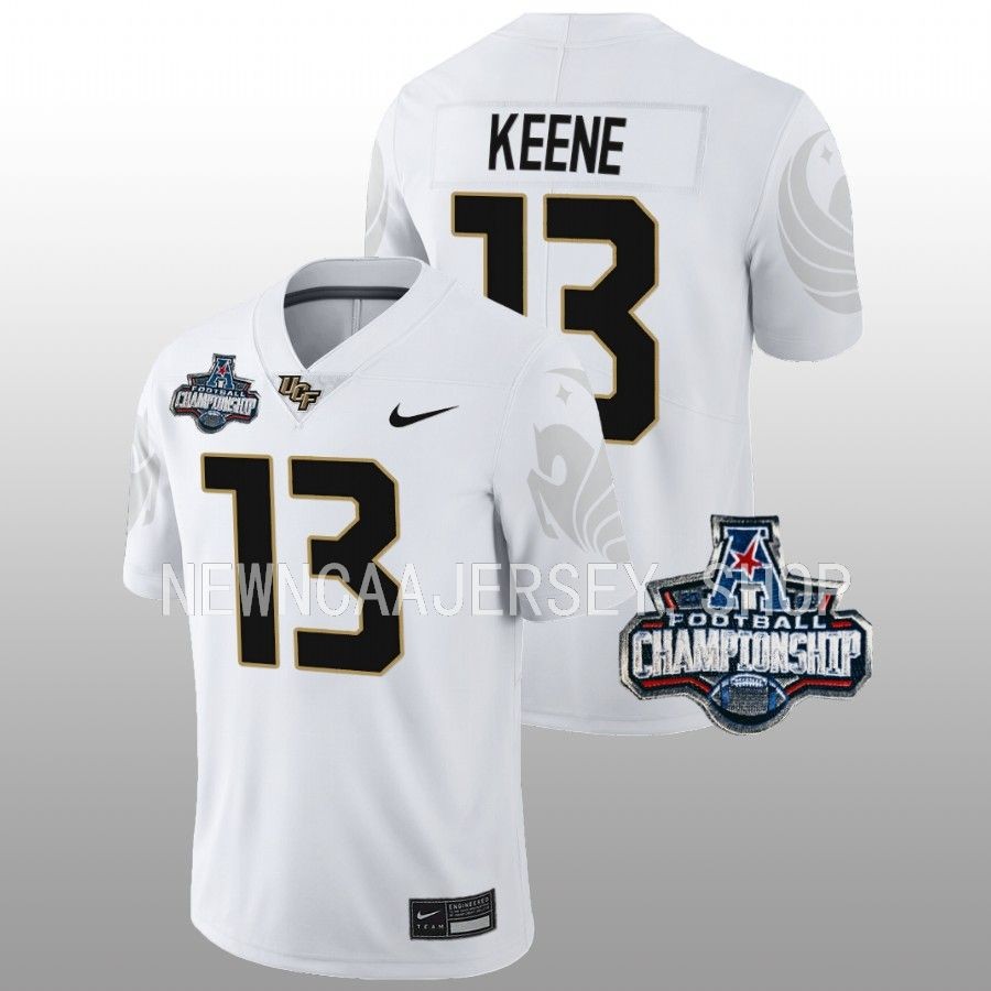 ucf knights mikey keene white 2022 american championship football jersey
