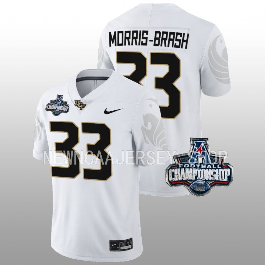 ucf knights tre'mon morris brash white 2022 american championship football jersey