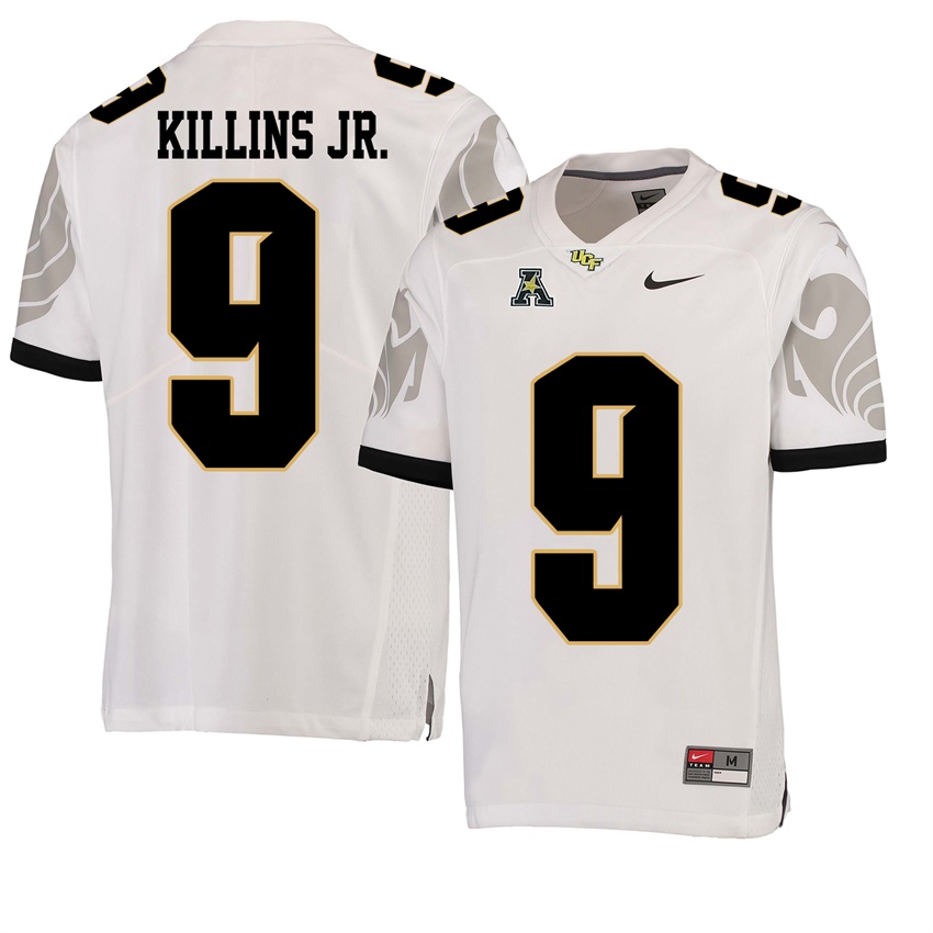 ucf knights white adrian killins jr. college football player jersey