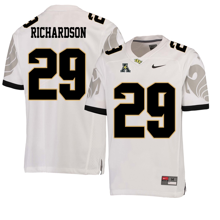 ucf knights white cordarrian richardson college football player jersey