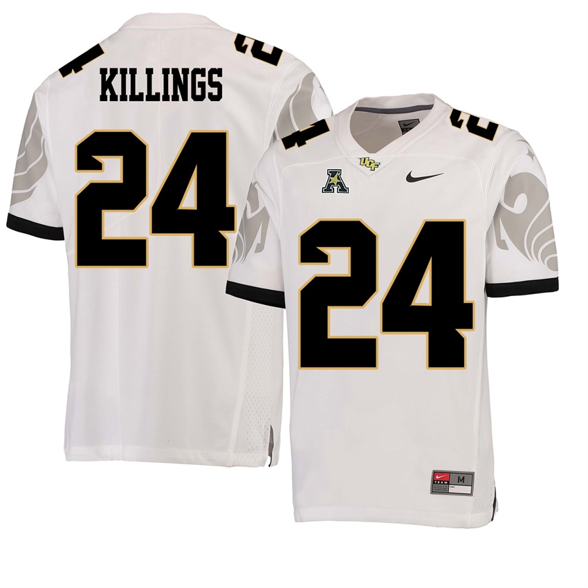 ucf knights white d.j. killings college football player jersey