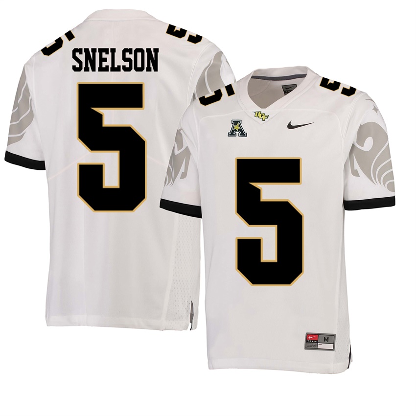 ucf knights white dredrick snelson college football player jersey