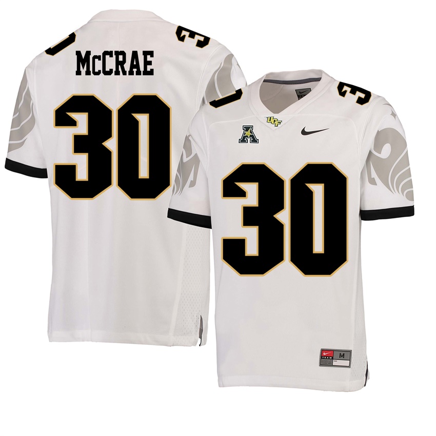 ucf knights white greg mccrae college football player jersey