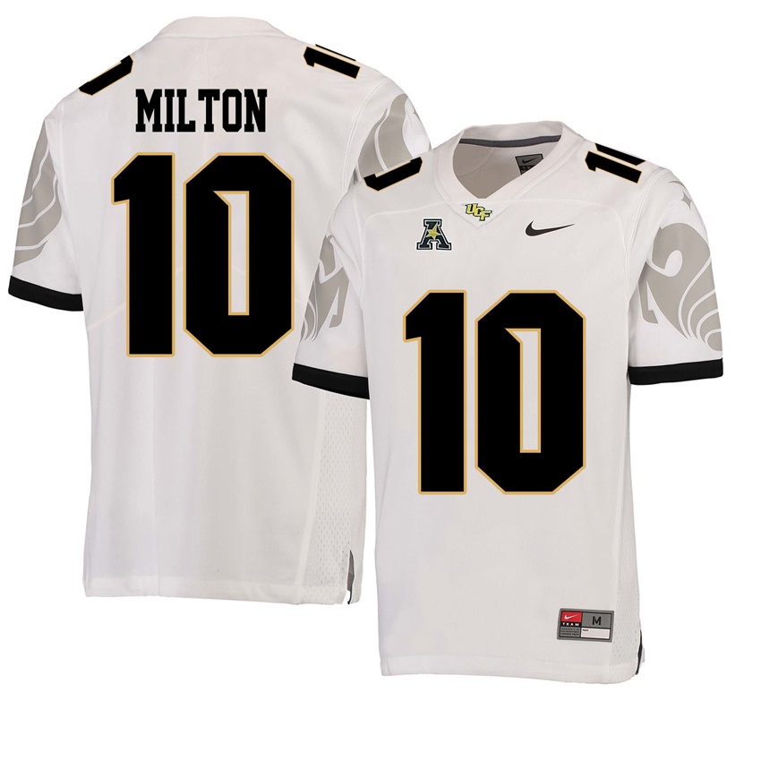 ucf knights white mckenzie milton college football player jersey
