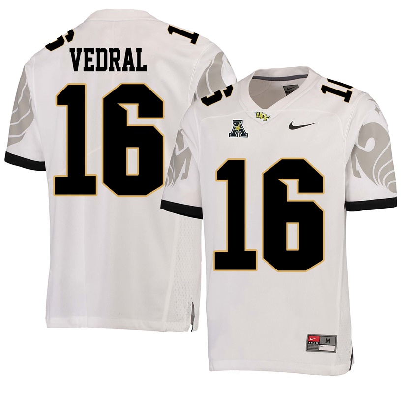 ucf knights white noah vedral college football player jersey