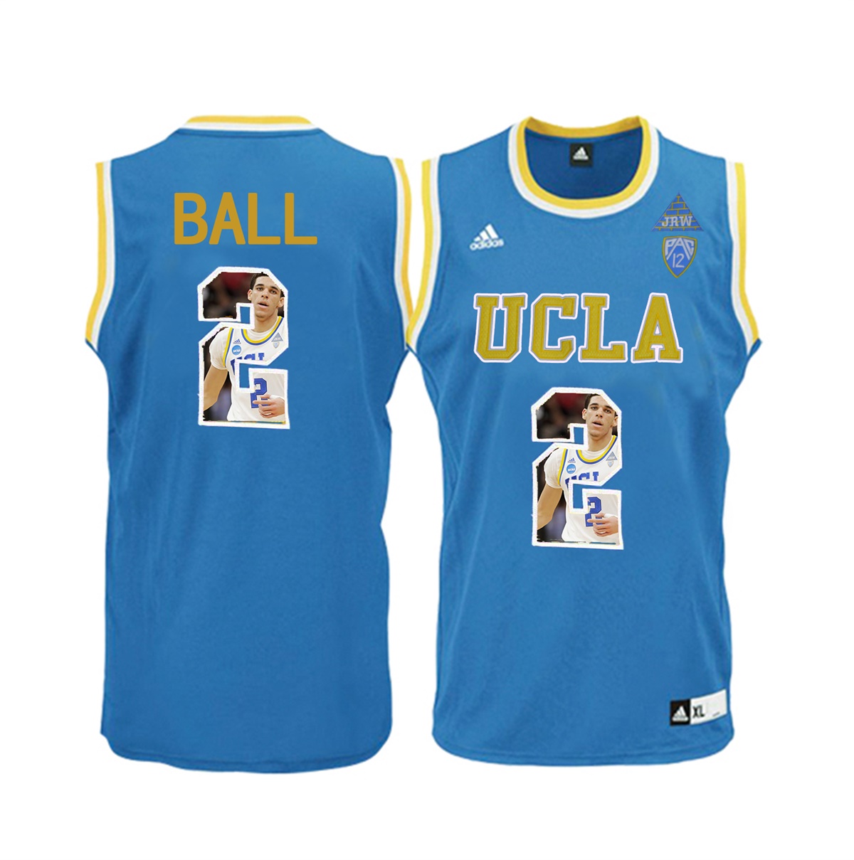 ucla bruins blue lonzo ball player pictorial basketball fashion jersey
