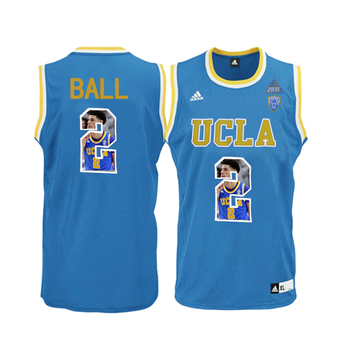 ucla bruins lonzo ball player pictorial basketball blue 6 fashion jersey