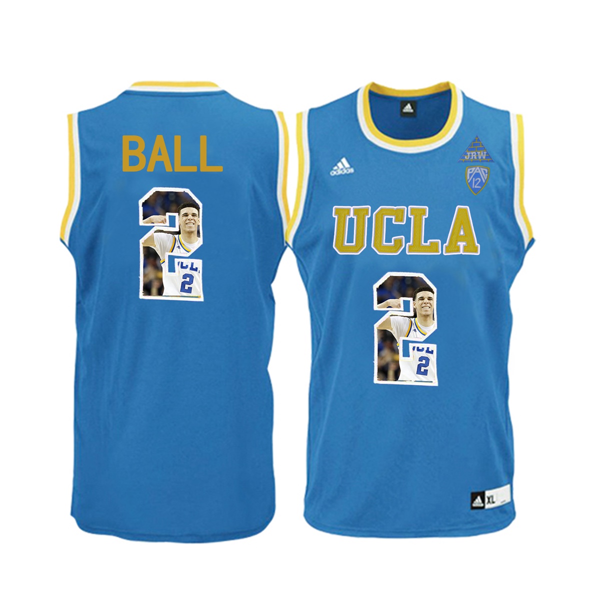 ucla bruins lonzo ball player pictorial basketball fashion jersey blue 2
