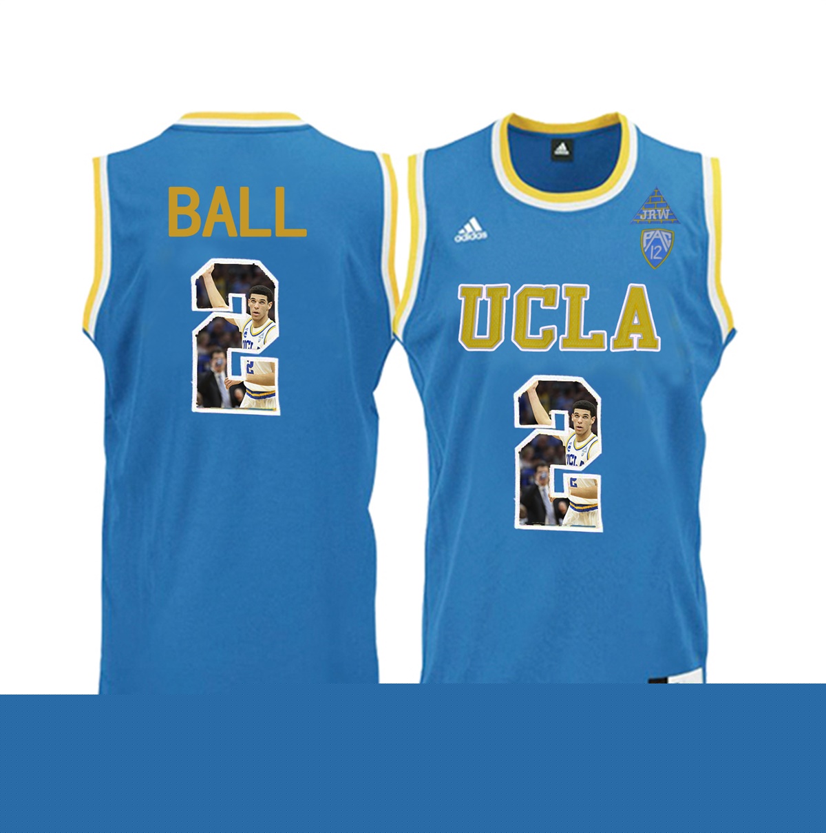 ucla bruins lonzo ball player pictorial basketball fashion jersey blue 3