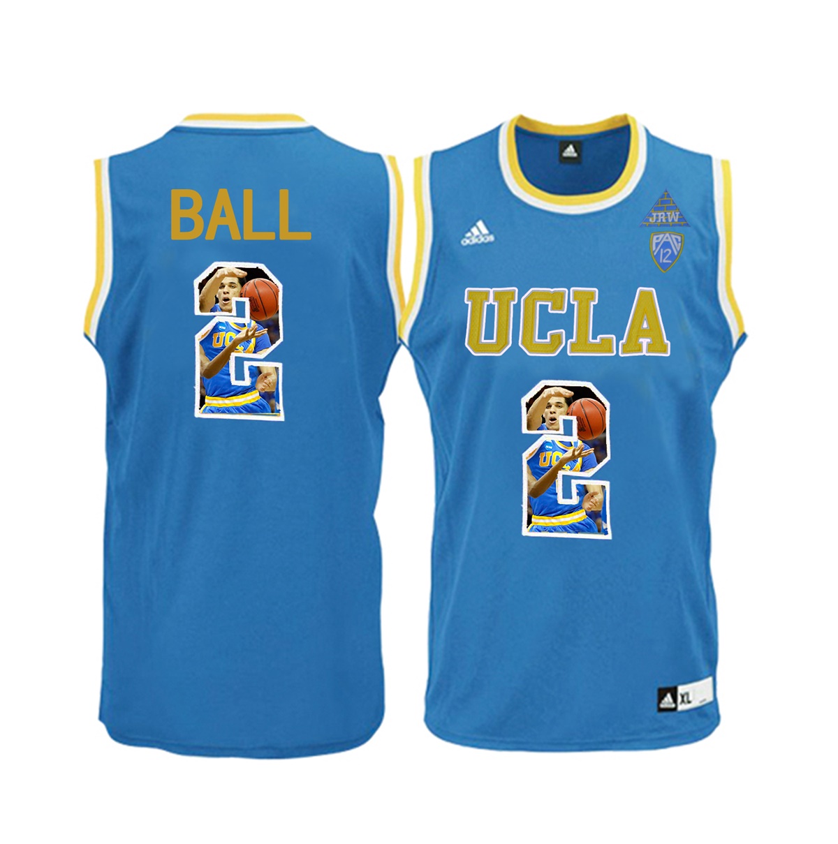 ucla bruins lonzo ball player pictorial basketball fashion jersey blue 4