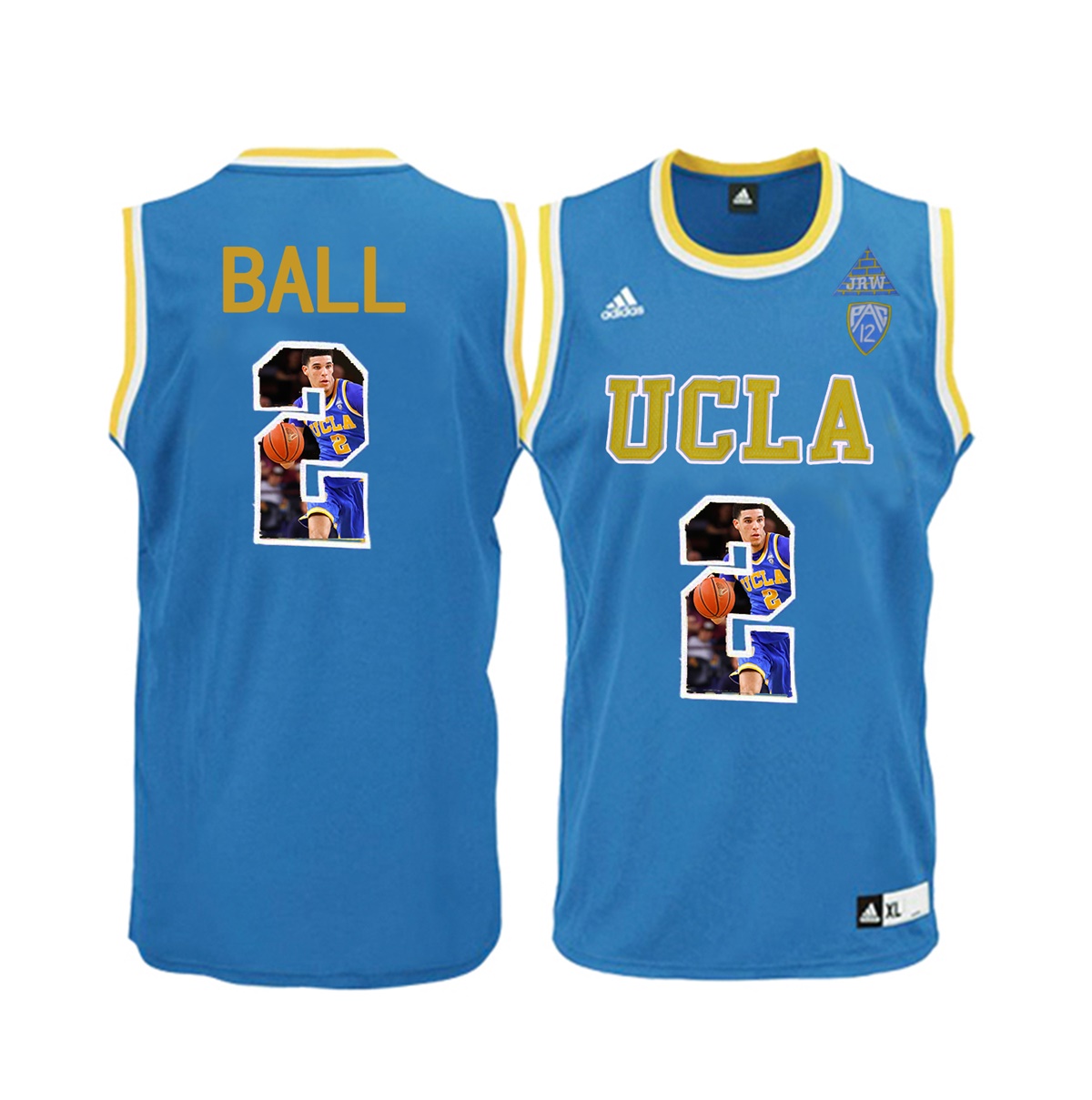 ucla bruins lonzo ball player pictorial basketball fashion jersey blue 5