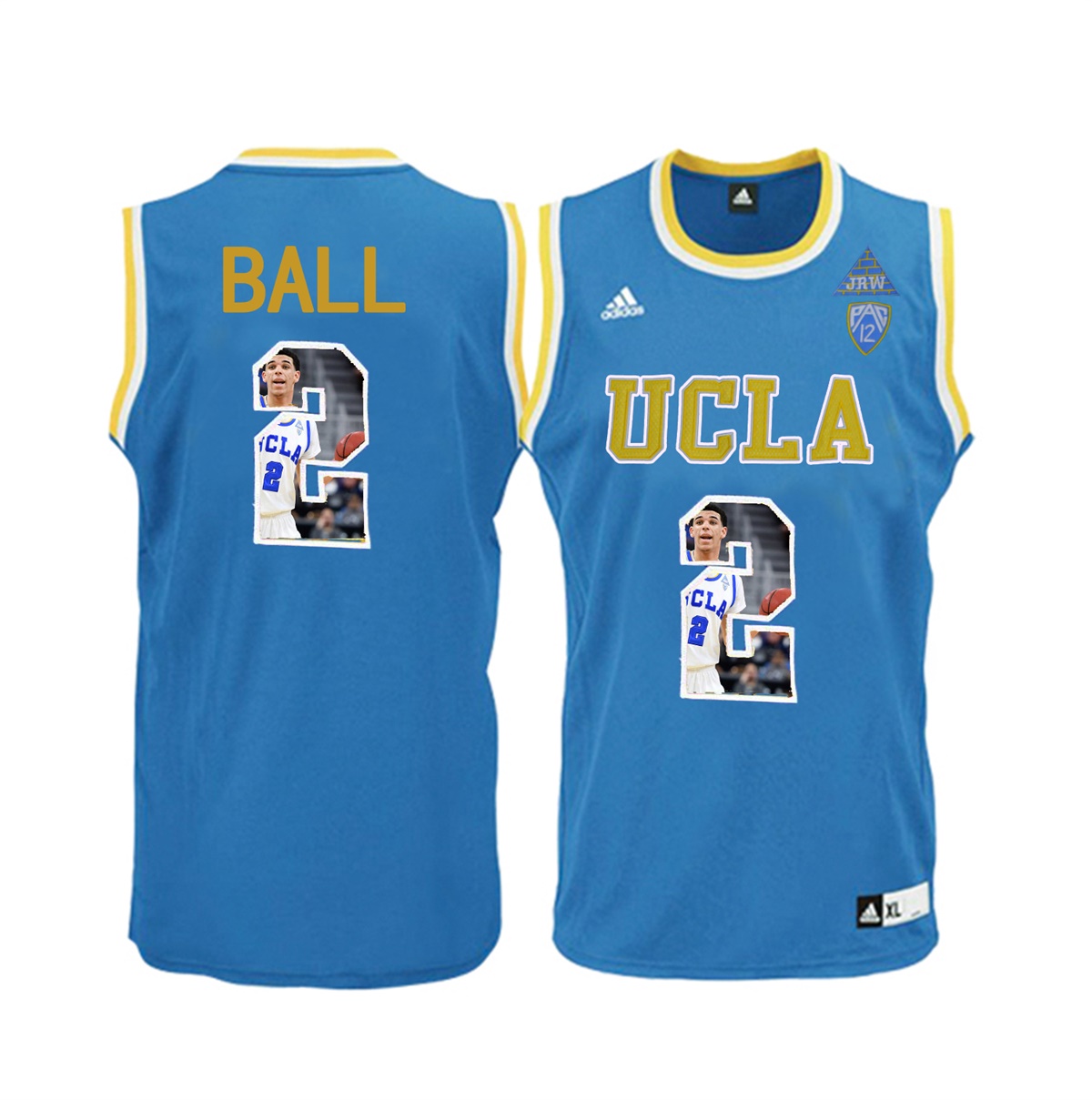 ucla bruins lonzo ball player pictorial basketball fashion jersey blue 7