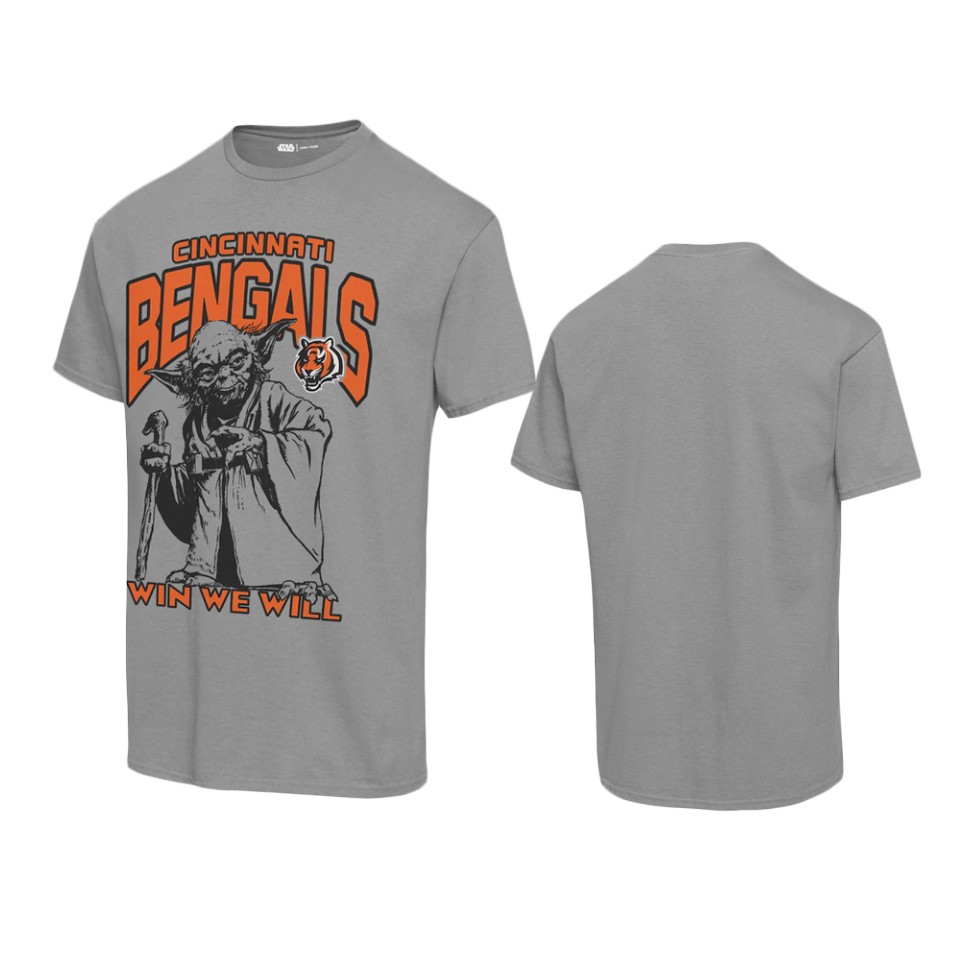 unisex bengals graphite disney star wars yoda win we will t shirt
