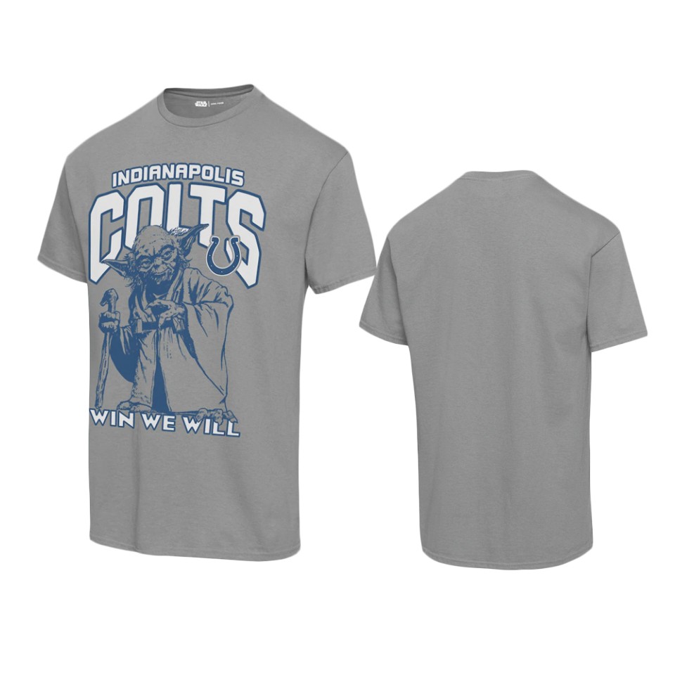 unisex colts graphite disney star wars yoda win we will t shirt