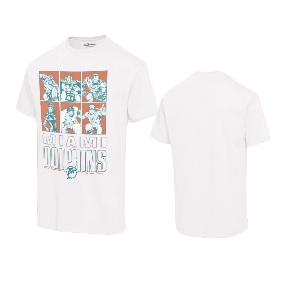 unisex dolphins white disney marvel avengers line up t shirt