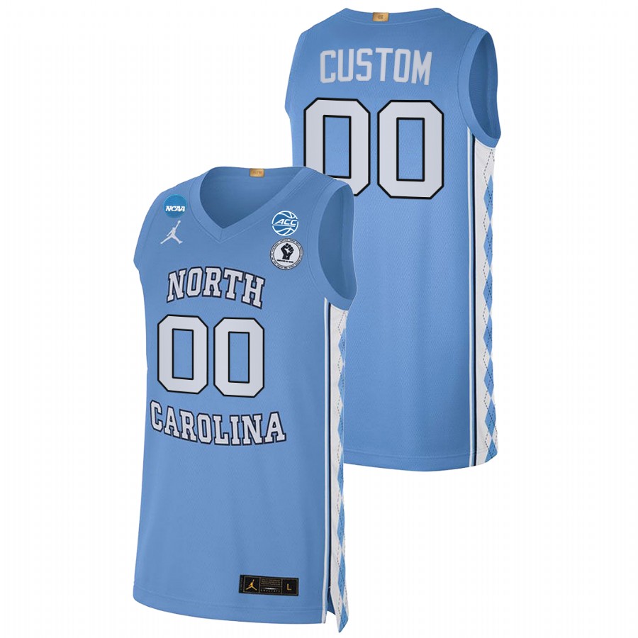 unisex north carolina tar heels custom sweet 16 2022 ncaa march madness blue jersey