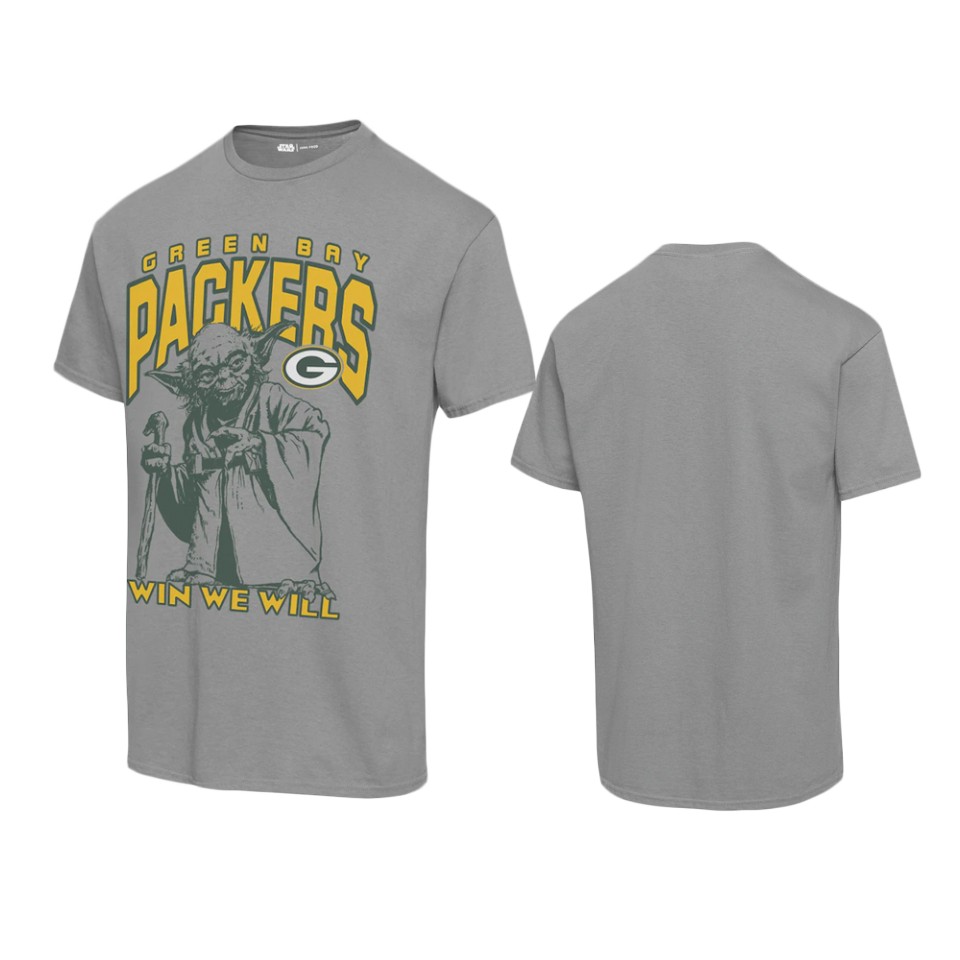 unisex packers graphite disney star wars yoda win we will t shirt