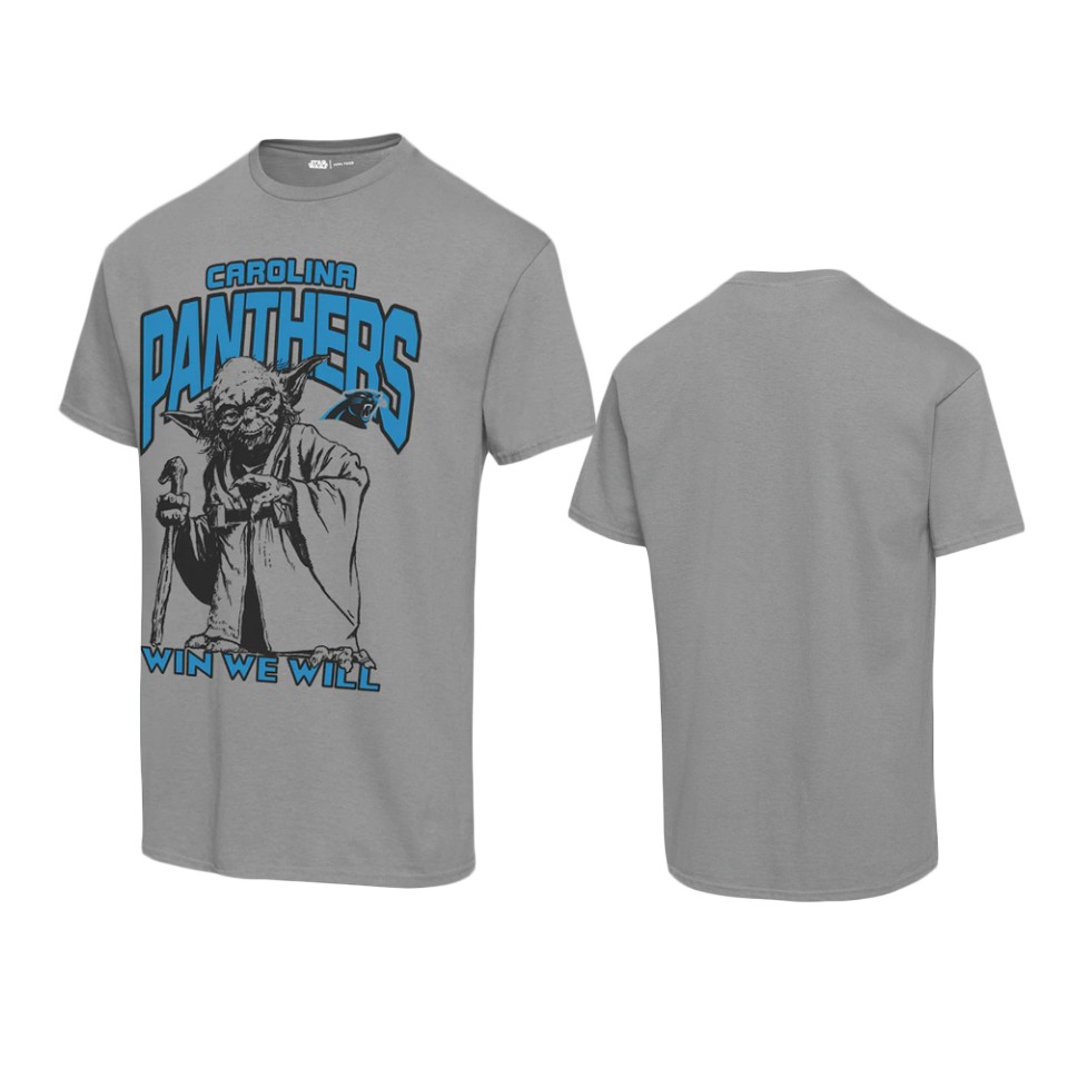 unisex panthers graphite disney star wars yoda win we will t shirt