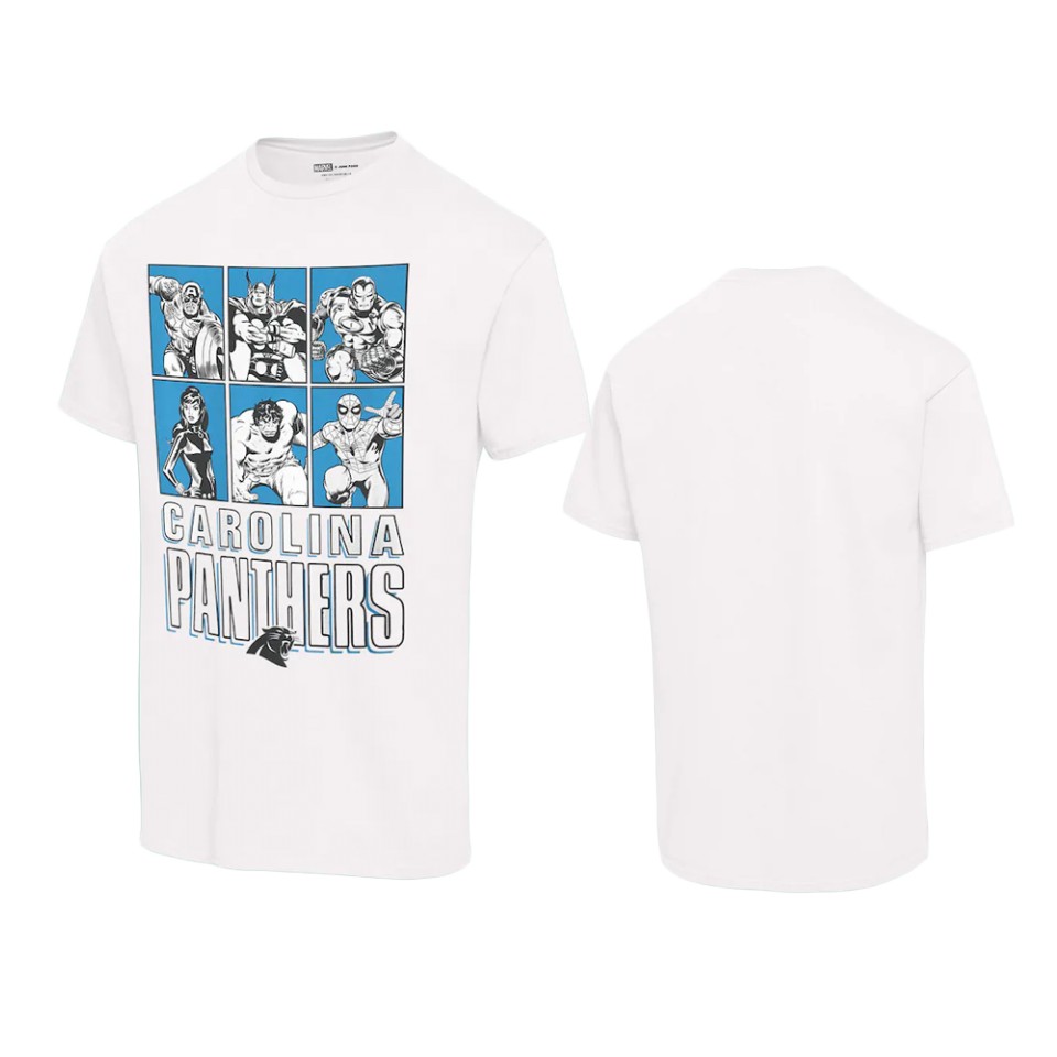 unisex panthers white disney marvel avengers line up t shirt