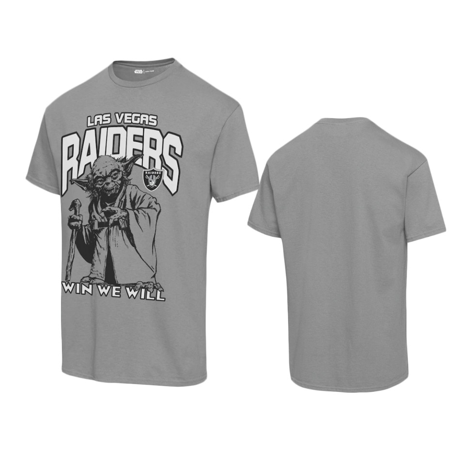 unisex raiders graphite disney star wars yoda win we will t shirt