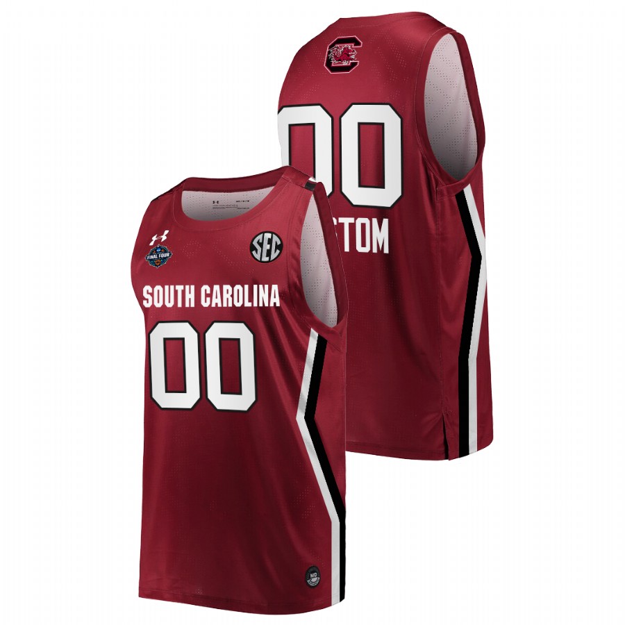 unisex-south-carolina-gamecocks-custom-wine-2022-march-madness-final-four-ncaa-women's-basketball-jersey