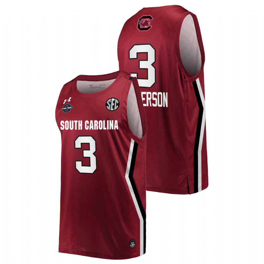 unisex south carolina gamecocks destanni henderson wine 2022 march madness final four ncaa women's basketball jersey