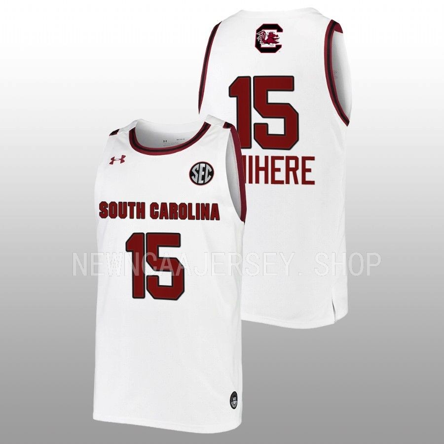 unisex south carolina gamecocks laeticia amihere 2022 23 women's basketball white jersey
