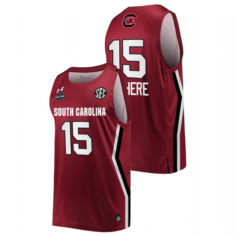 unisex south carolina gamecocks laeticia amihere wine 2022 march madness final four ncaa women's basketball jersey