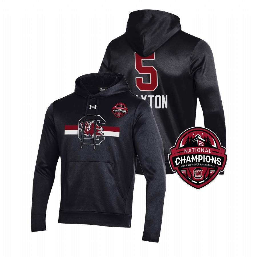 unisex south carolina gamecocks victaria saxton fleece pullover black 22 ncaa women's basketball national hoodie