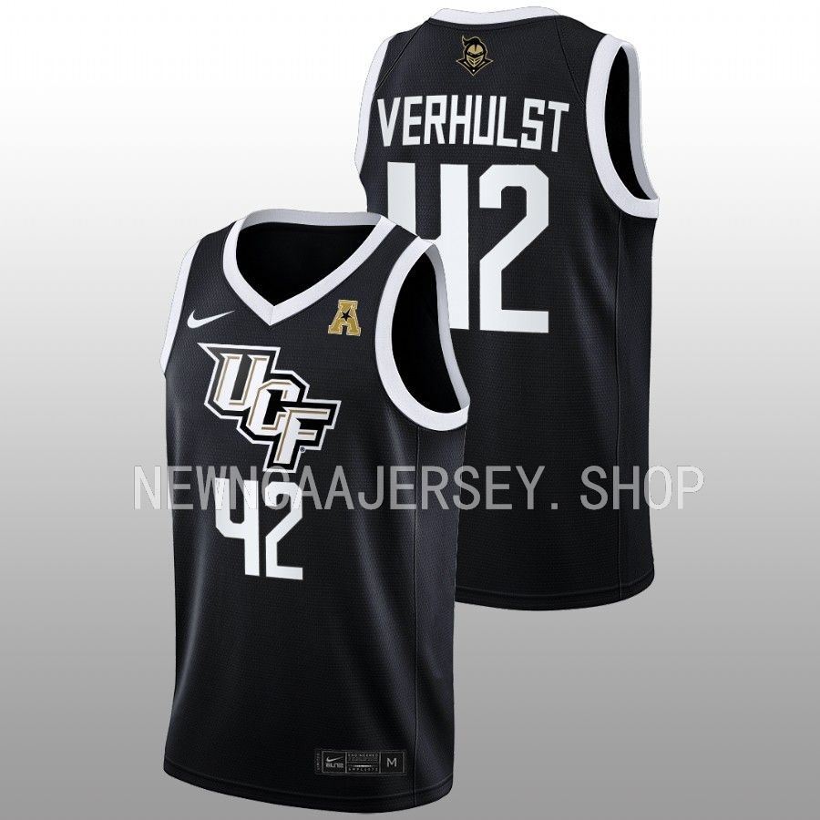unisex ucf knights ashton verhulst 2022 23 away women's basketball black jersey