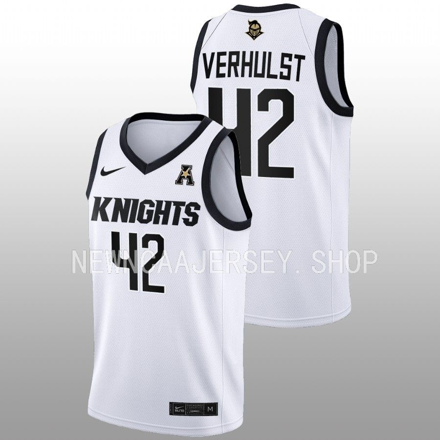 unisex ucf knights ashton verhulst 2022 23 home women's basketball white jersey