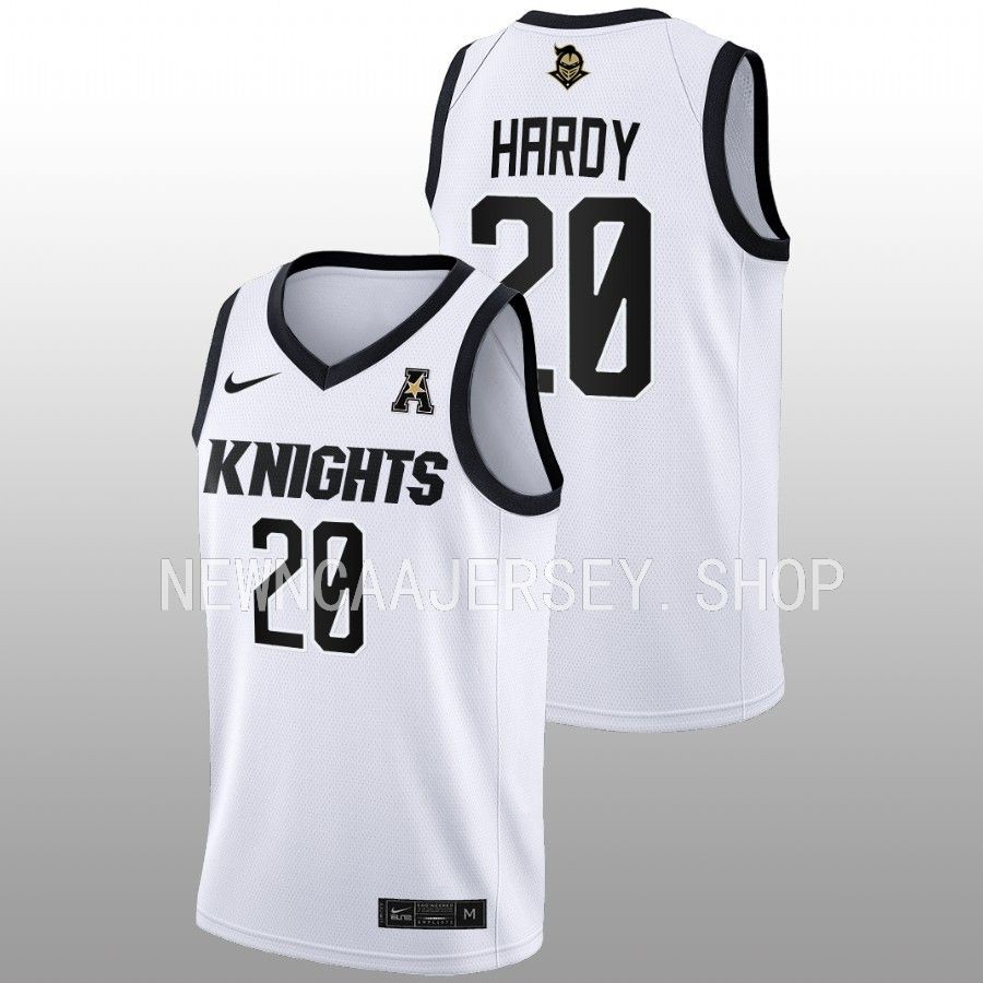 unisex ucf knights bryana hardy 2022 23 home women's basketball white jersey