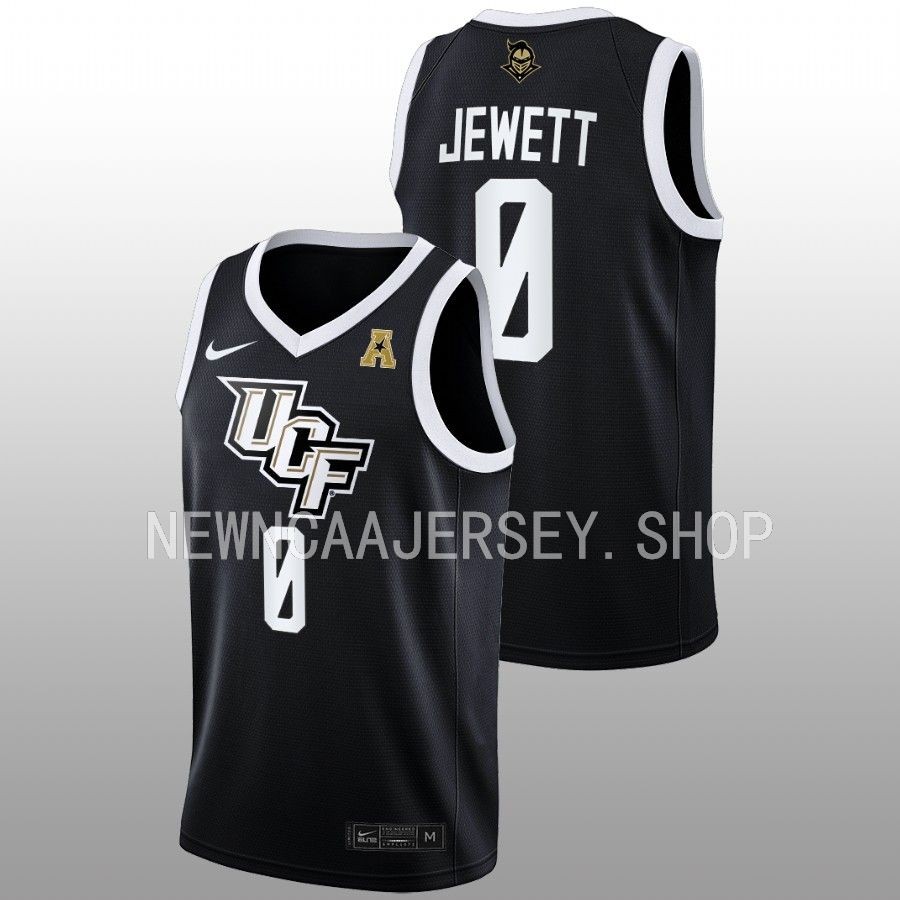unisex ucf knights laila jewett 2022 23 away women's basketball black jersey