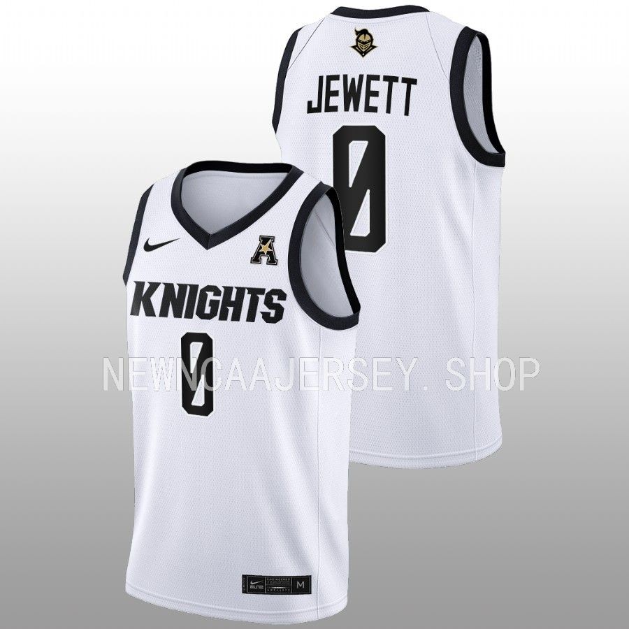 unisex ucf knights laila jewett 2022 23 home women's basketball white jersey
